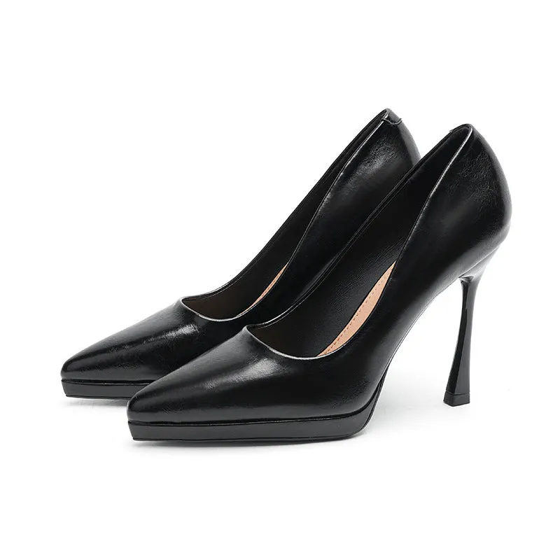 2025 1166-2 2025 new sexy pointed thin heels high heels women's waterproof table super high heels High heels