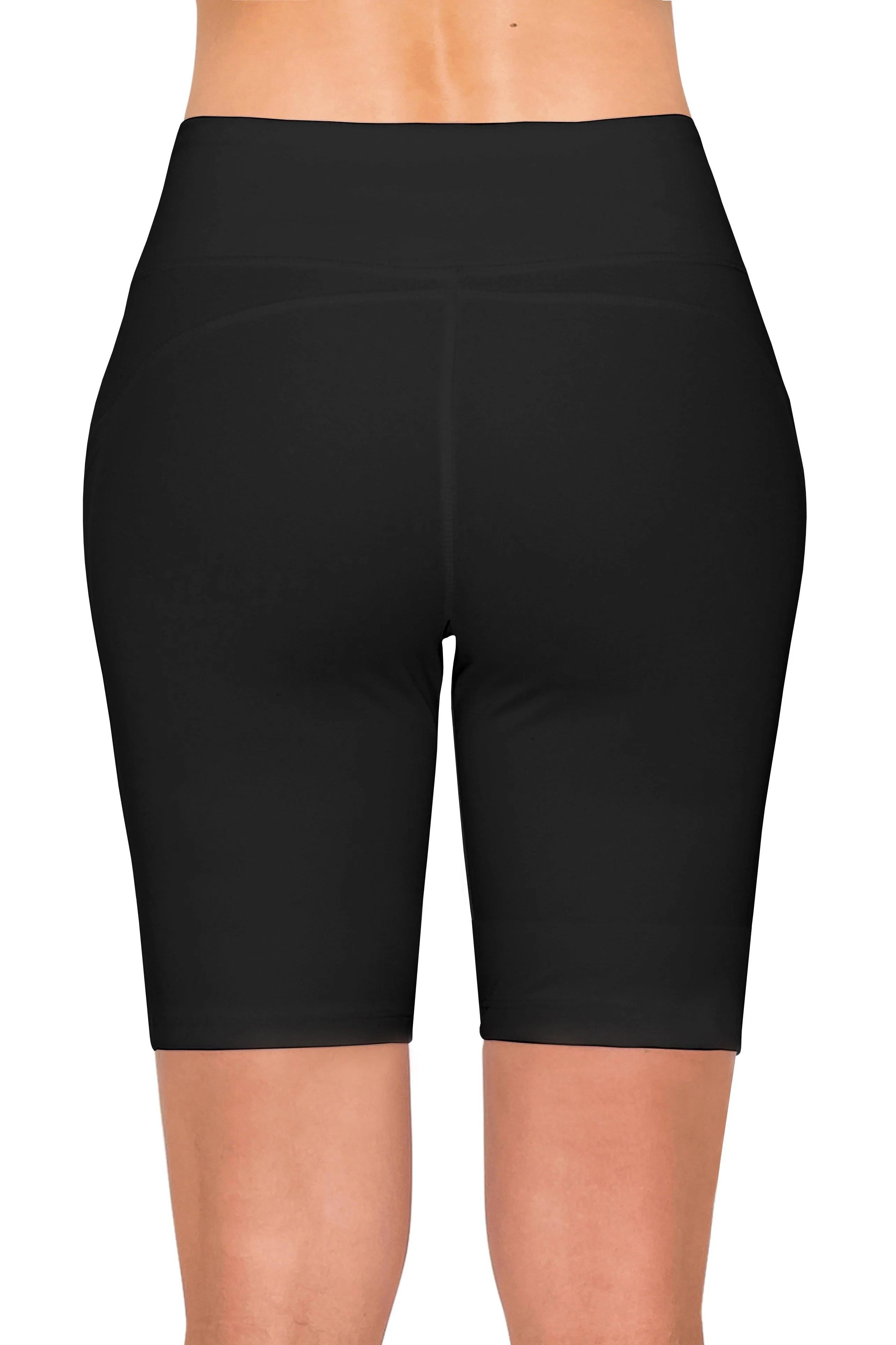 8" Bike Shorts with Pockets - Yoga Pants Material with Stitching