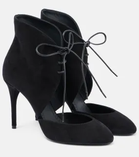 Alaia 90 suede lace-up pumps