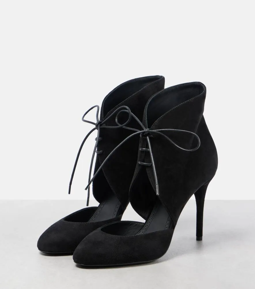 Alaia 90 suede lace-up pumps