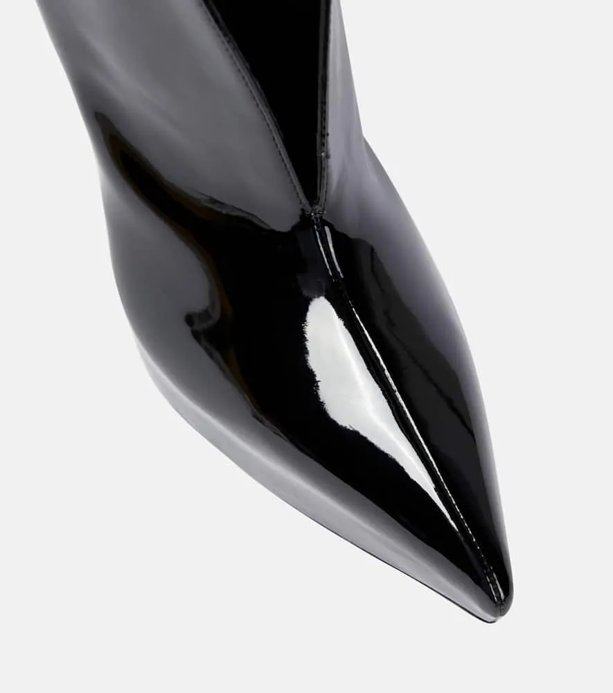Alaia Booties Slick patent leather ankle boots