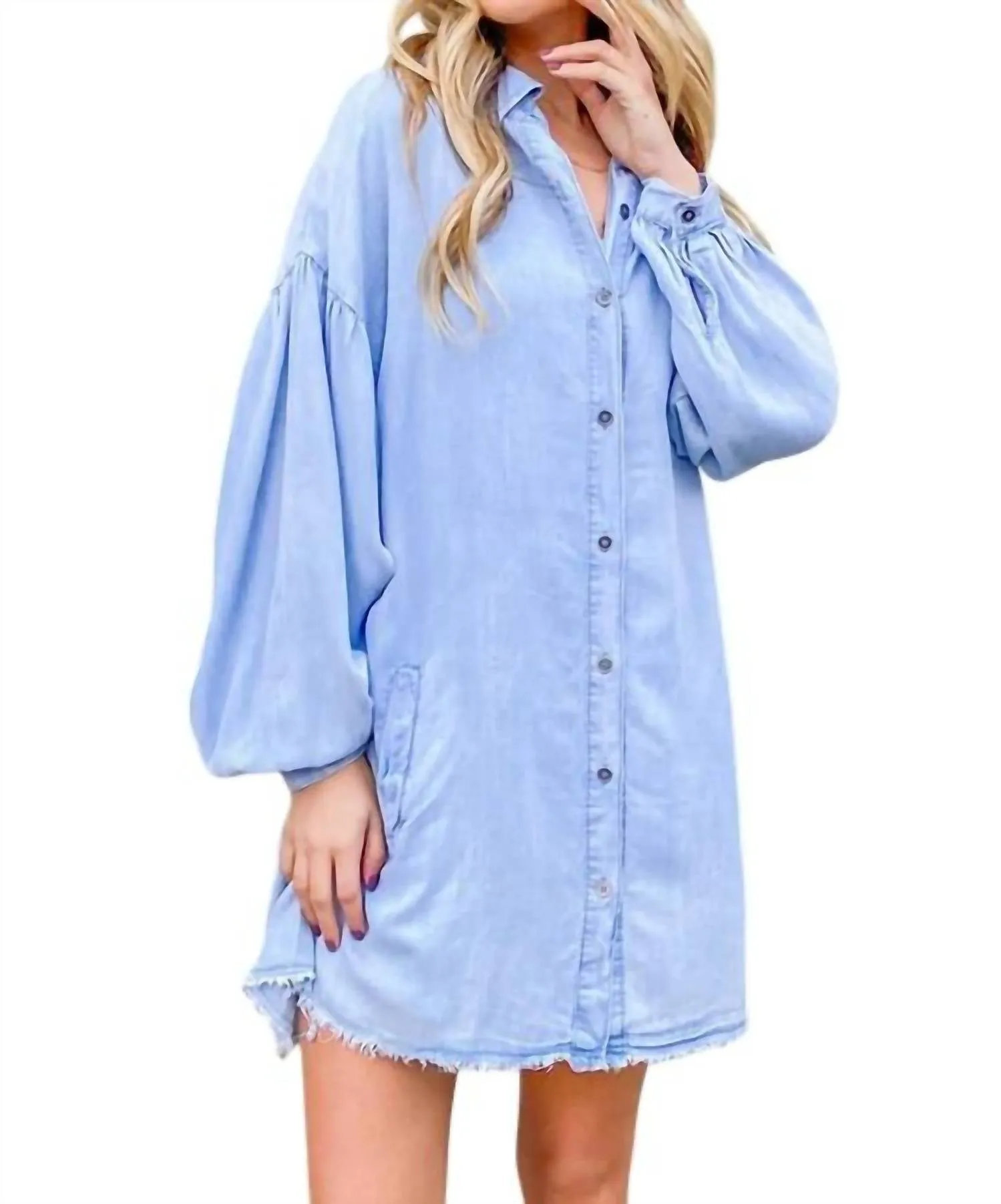 And The Why - Have a Heart Chambray Dress