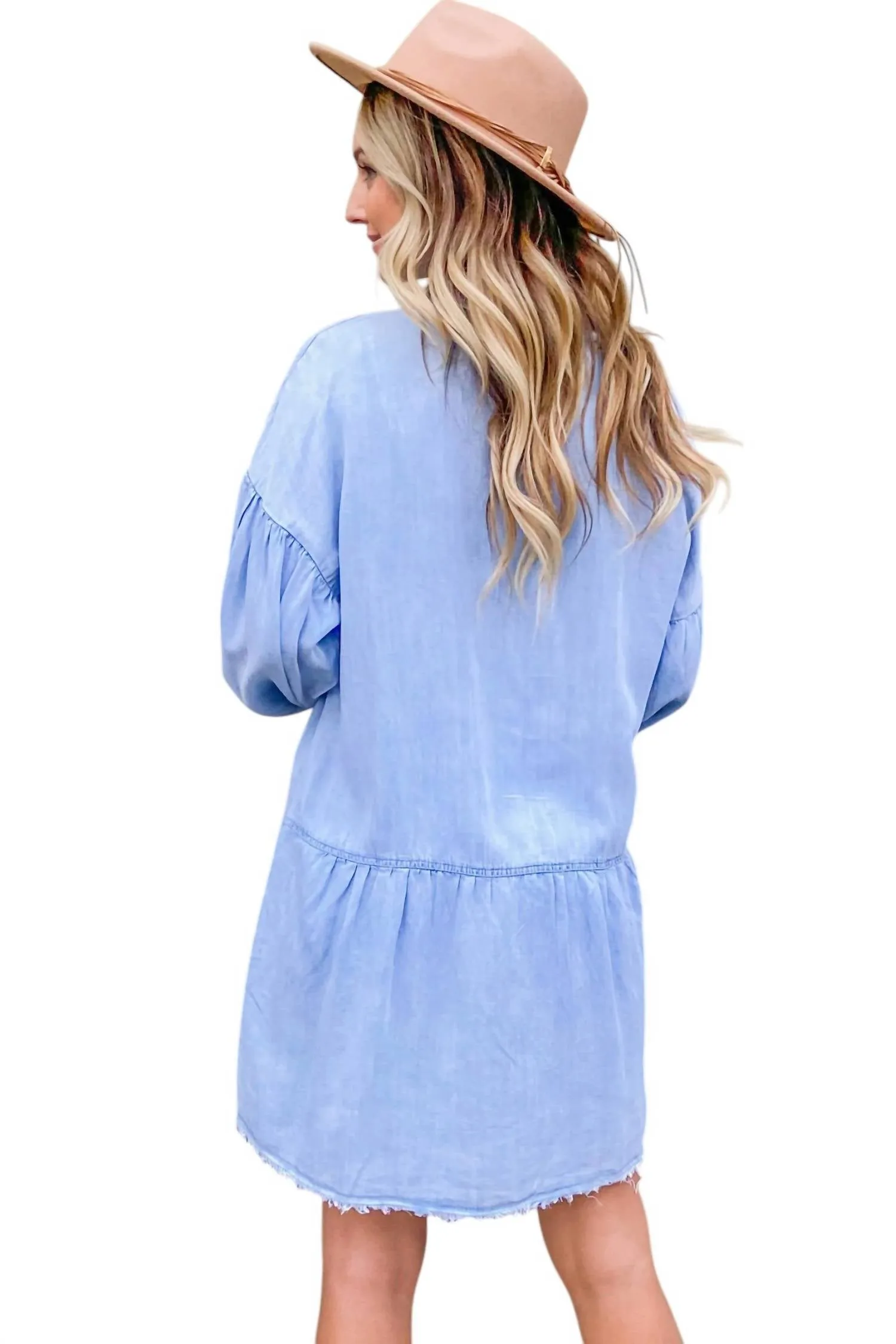 And The Why - Have a Heart Chambray Dress