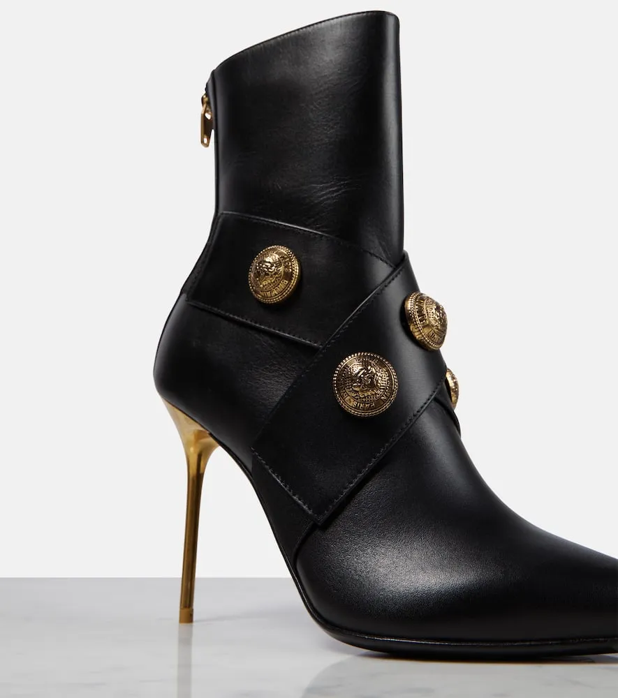 Balmain Alma leather ankle boots