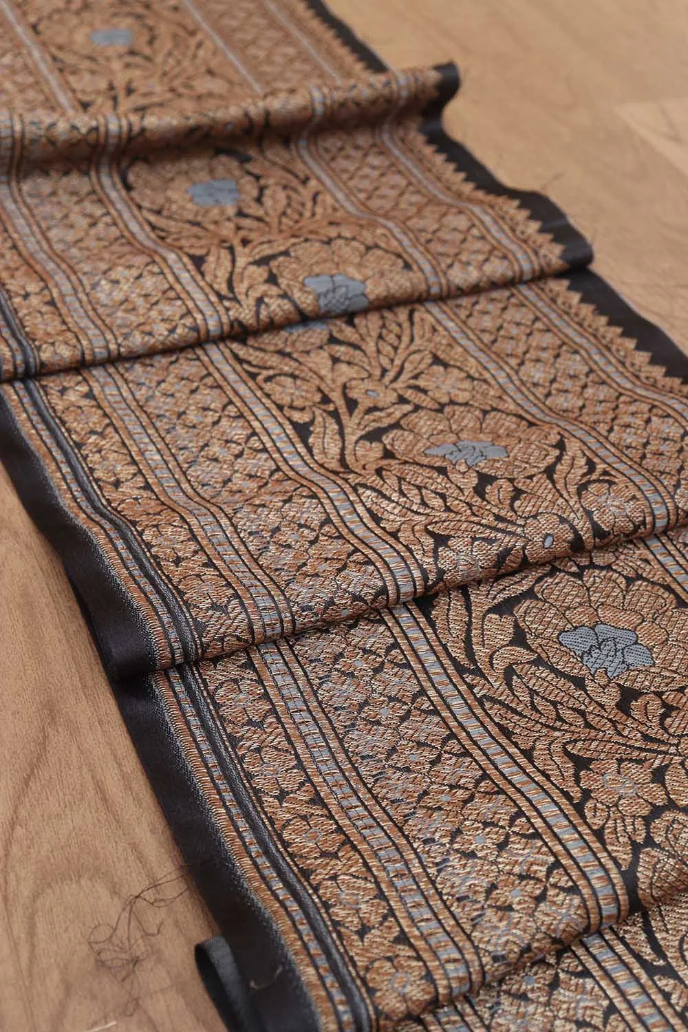 Black Banarasi Silk Lace ( 1 Mtr )