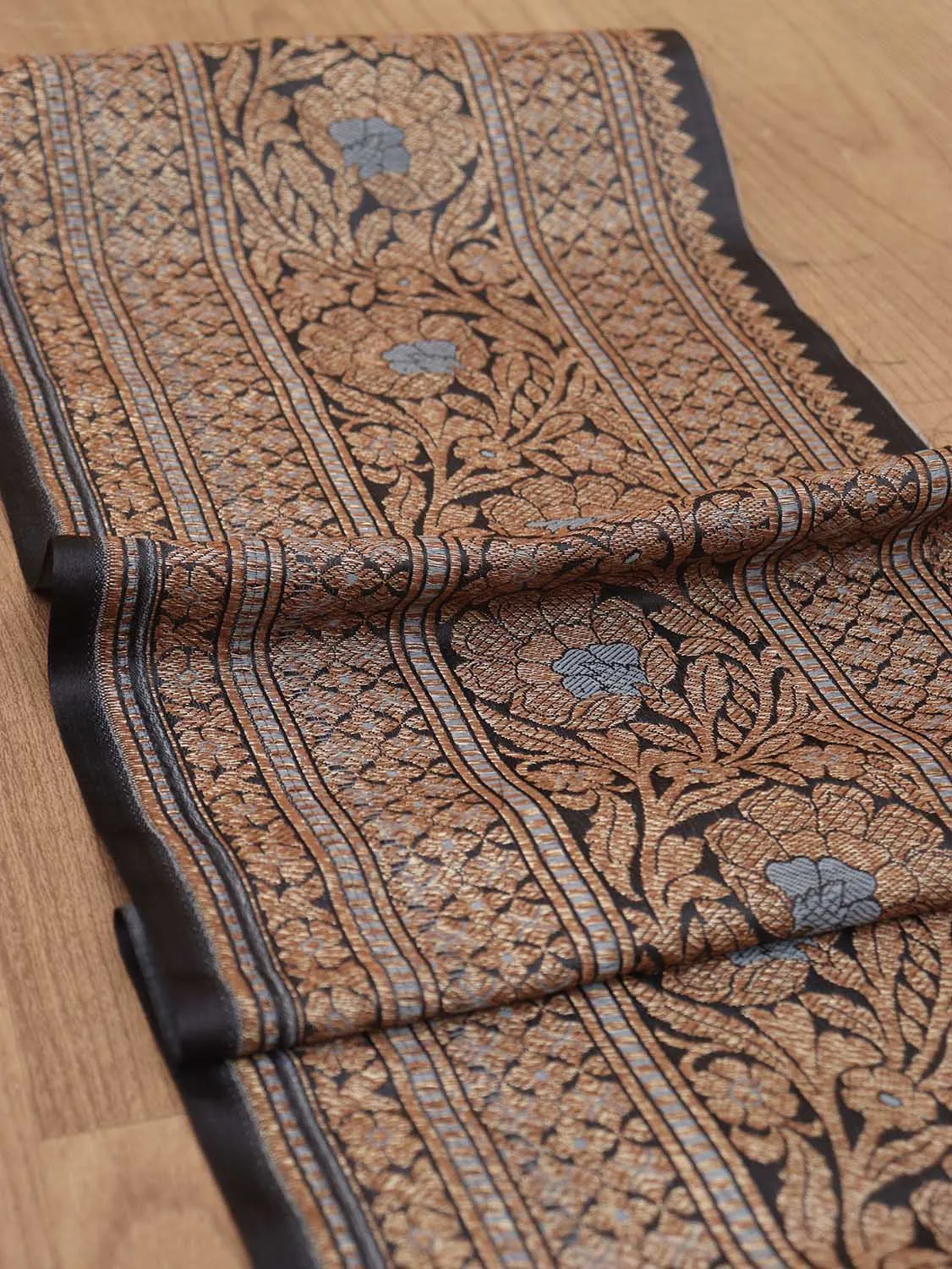 Black Banarasi Silk Lace ( 1 Mtr )