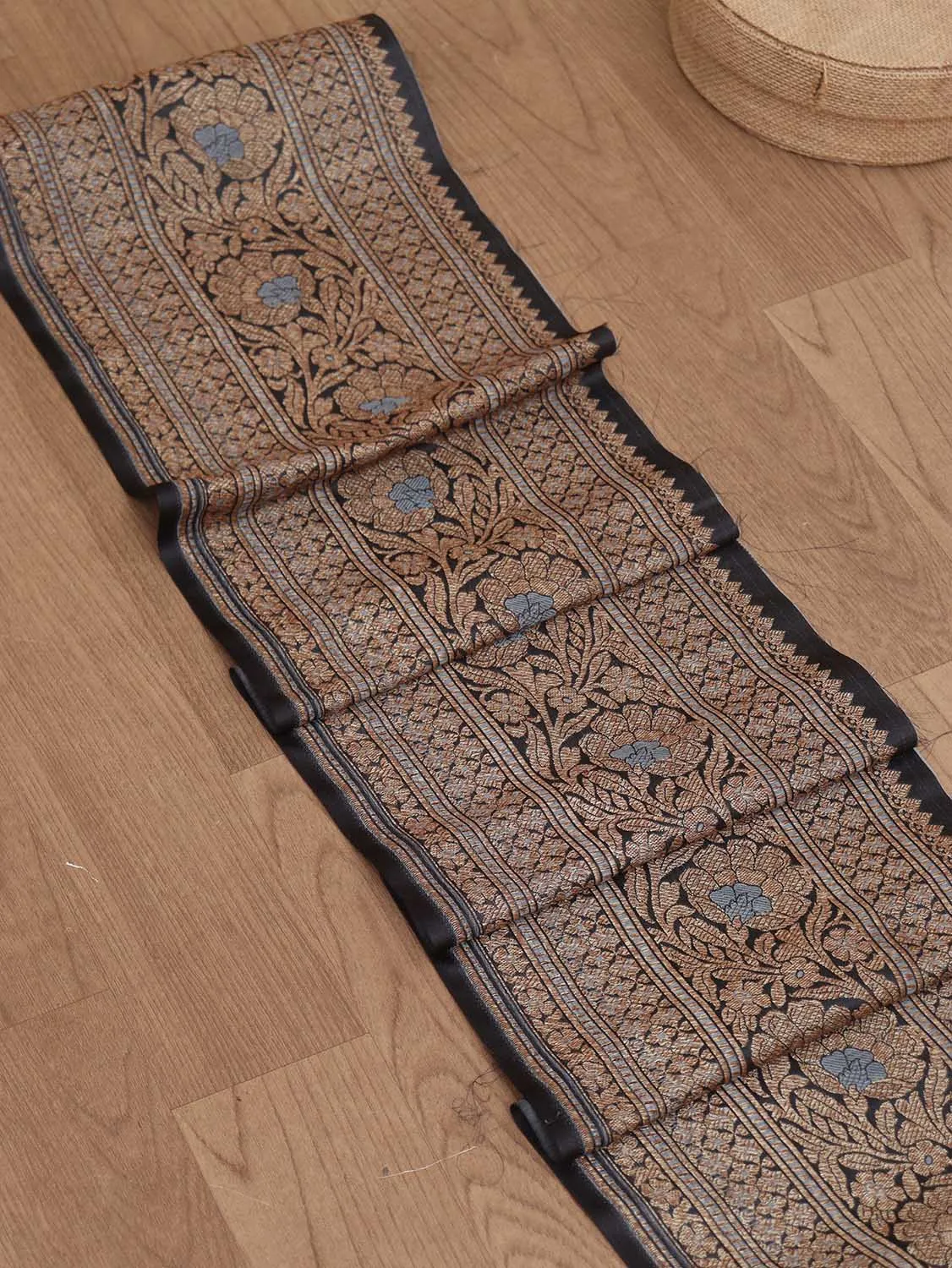 Black Banarasi Silk Lace ( 1 Mtr )