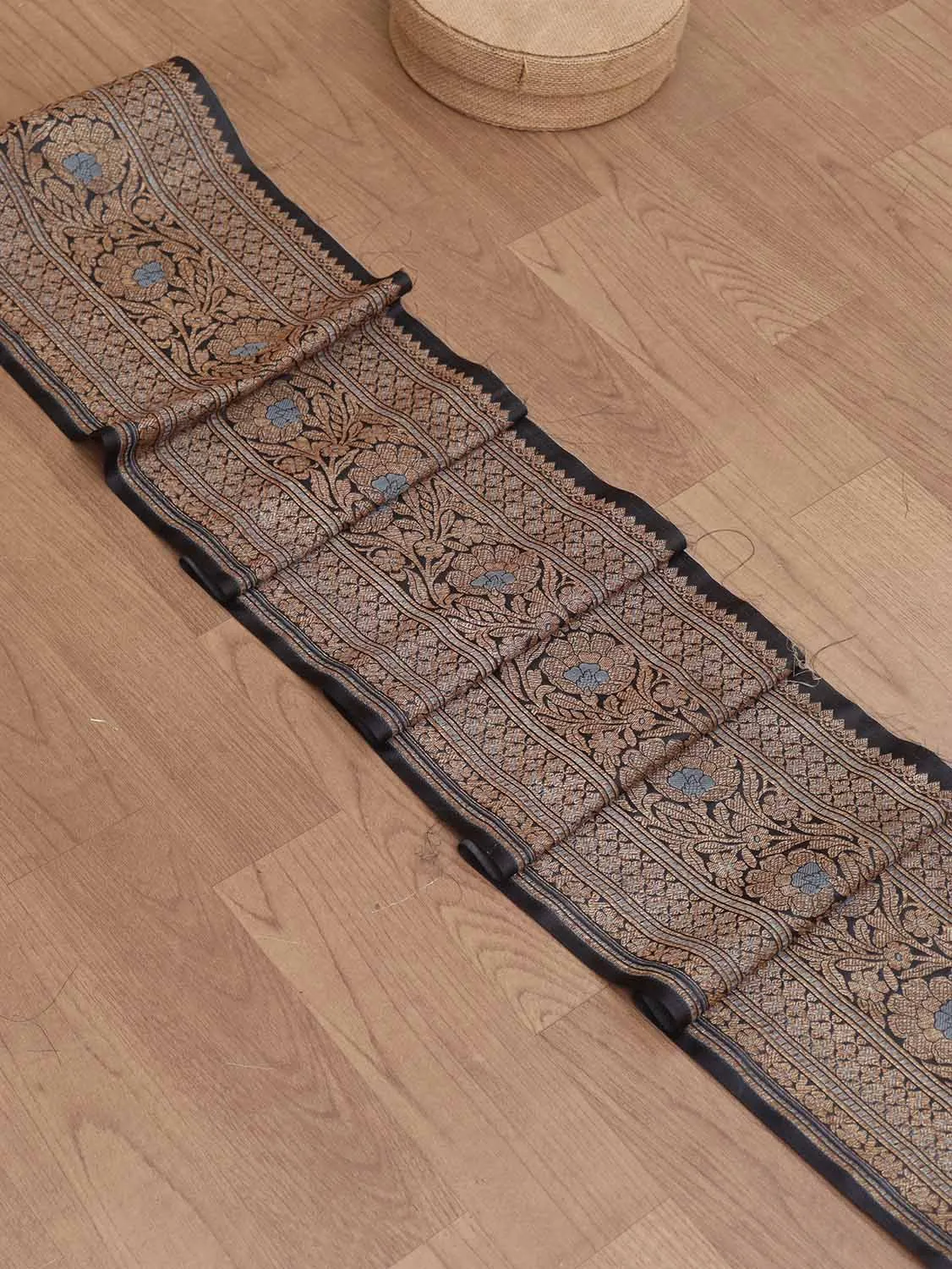 Black Banarasi Silk Lace ( 1 Mtr )