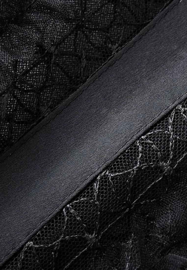 Black Lace Two-piece Cocktail Dress