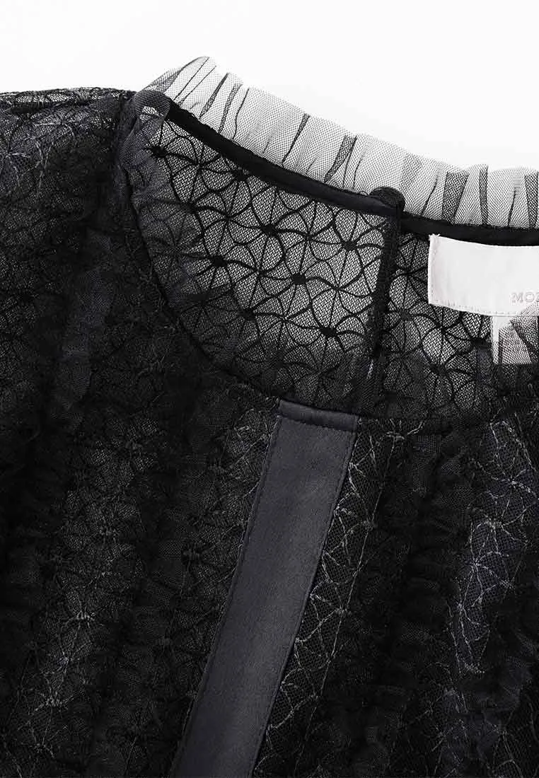 Black Lace Two-piece Cocktail Dress