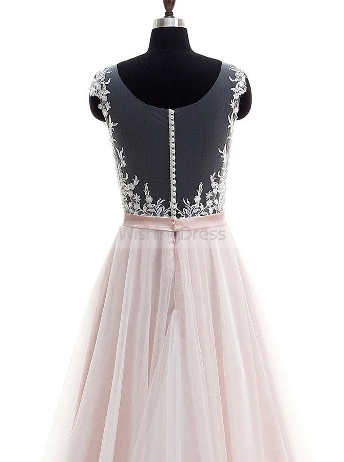 Blush Wedding Dresses,A-line Wedding Dress,Sexy Wedding Dress,WD00254