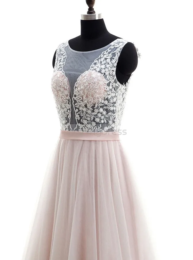 Blush Wedding Dresses,A-line Wedding Dress,Sexy Wedding Dress,WD00254