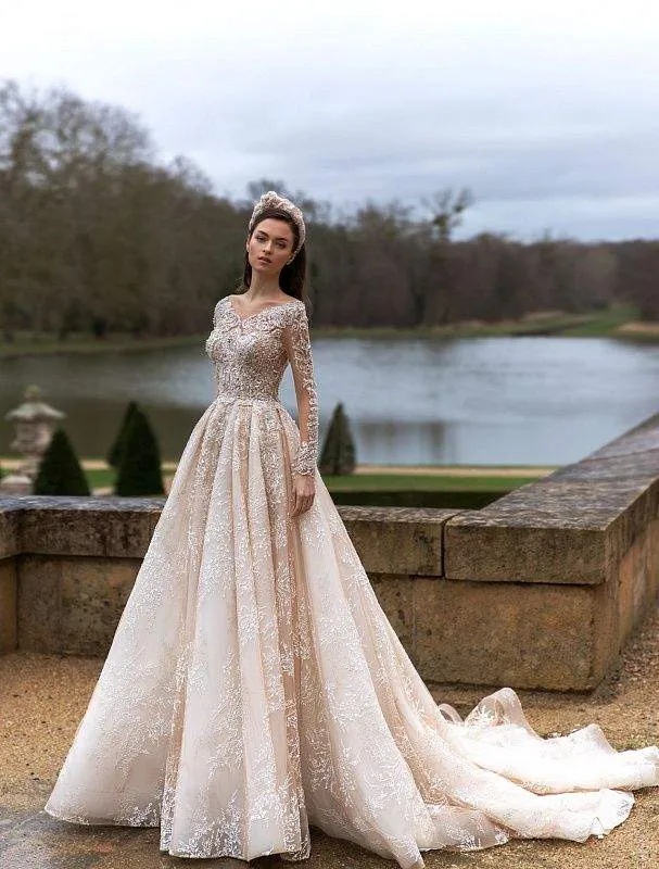 Chalk White Wedding Dress