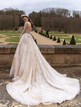 Chalk White Wedding Dress