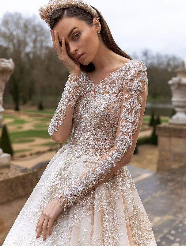 Chalk White Wedding Dress