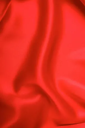 Cherry Tomato Red Stretch Charmeuse Fabric