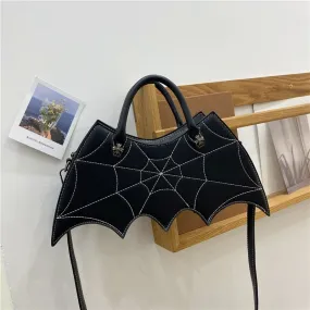 Christmas Gift Black Punk Style Girl's Shoulder Bag Crossbody Bag For Women Purses And Handbags Girl's Bat Bag Designer Bag Pu Leather Tote Bag