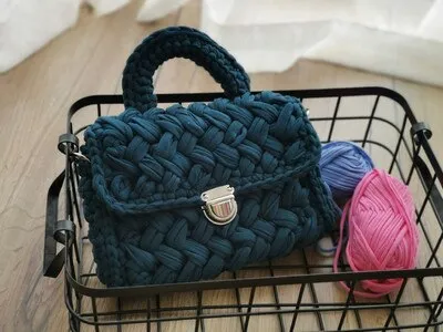 Christmas Gift Casual Solid Hand-woven Women Handbags Cotton Crochet Handmade Women Shoulder Messenger Bag Chian Females Totes Ladies Hand Bags
