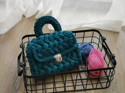 Christmas Gift Casual Solid Hand-woven Women Handbags Cotton Crochet Handmade Women Shoulder Messenger Bag Chian Females Totes Ladies Hand Bags