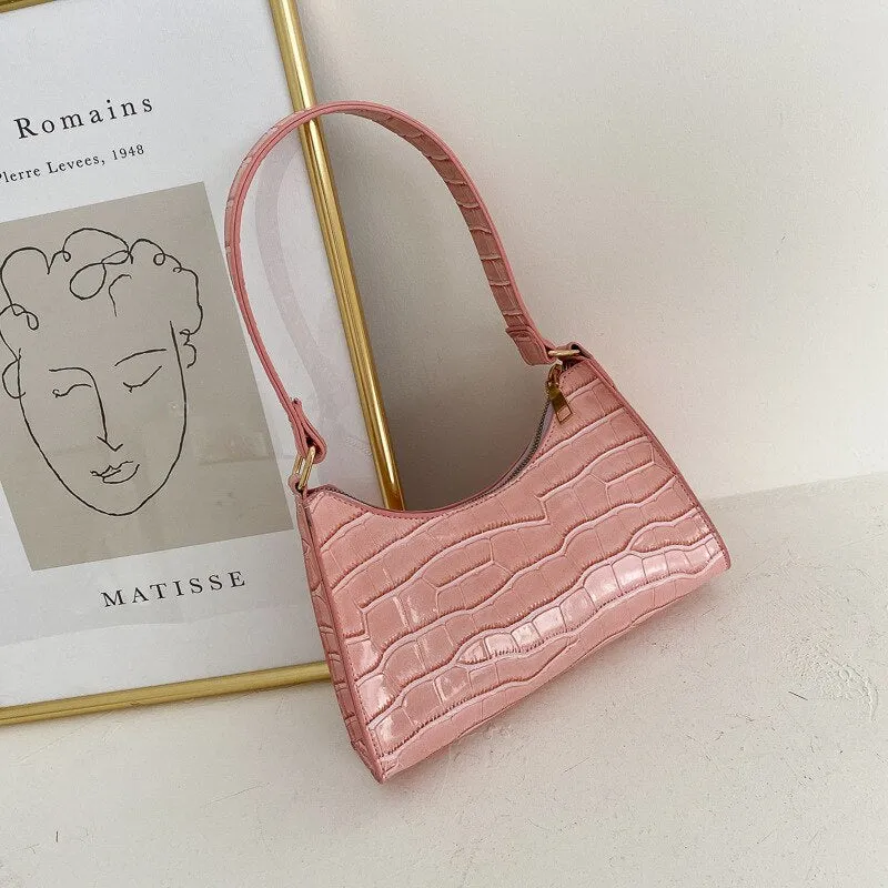 Christmas Gift New Trend Women's Bags 2021 Fashion All-match Shoulder Bag Messenger Bag PU Leather Zipper Baguette Luxury Designer Handbags