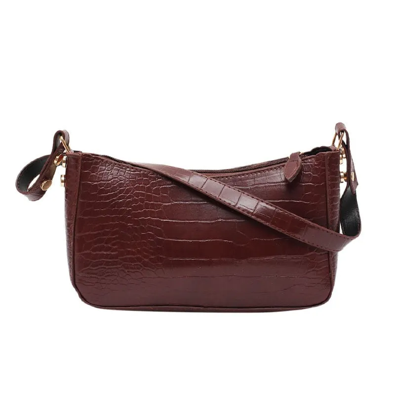 Christmas Gift New Trend Women's Bags 2021 Fashion All-match Shoulder Bag Messenger Bag PU Leather Zipper Baguette Luxury Designer Handbags