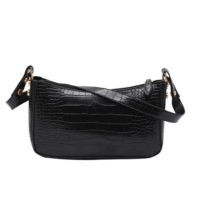Christmas Gift New Trend Women's Bags 2021 Fashion All-match Shoulder Bag Messenger Bag PU Leather Zipper Baguette Luxury Designer Handbags