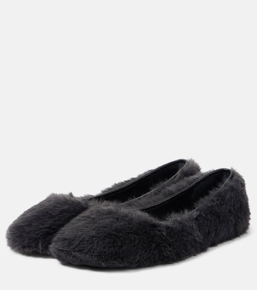 Clergerie Masha faux fur ballet flats