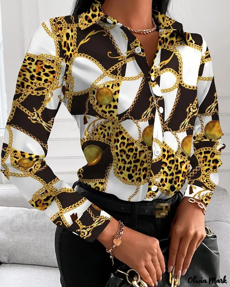 Deanwangkt - Cheetah Print Long Sleeve Button Down Shirt