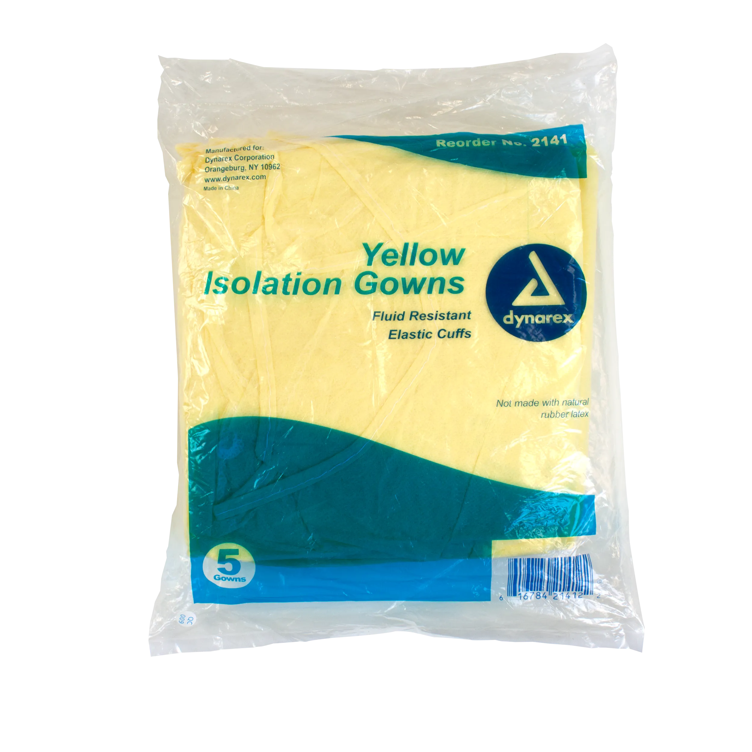 Dynarex - Isolation Gown Fluid Resistant Universal, Yellow