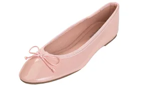 Feversole Women's Macaroon Pink Memory Foam Cushion Insock Patent Ballet Flat