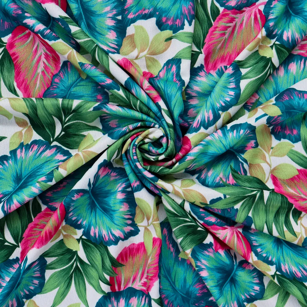 FS1139 Tropical Palm Waffle Fabric