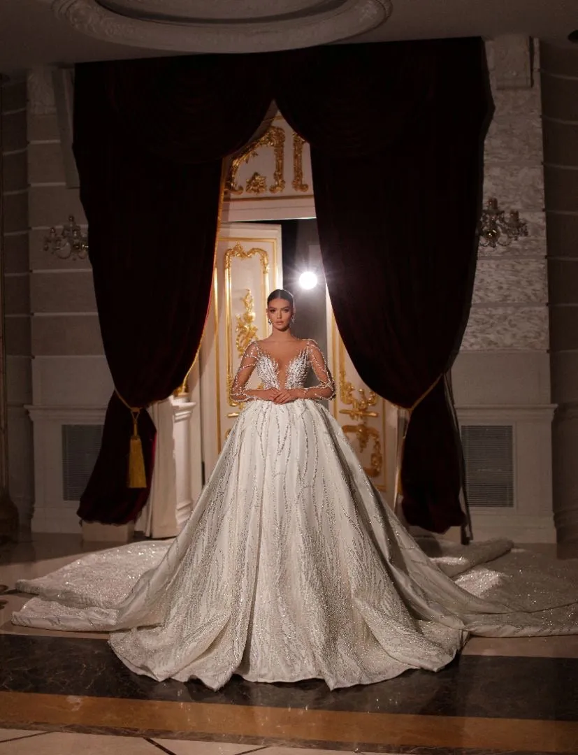 Lenient White Wedding Dress