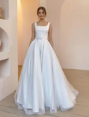 Luminous White Wedding Dress
