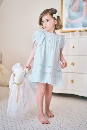 Margaret Dress in Icy Eyelet