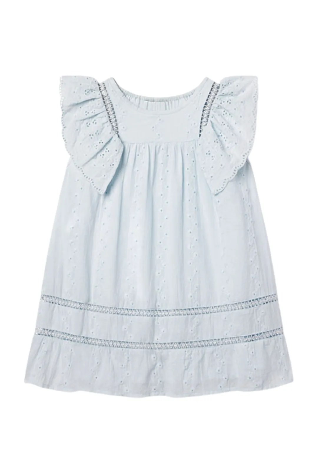 Margaret Dress in Icy Eyelet