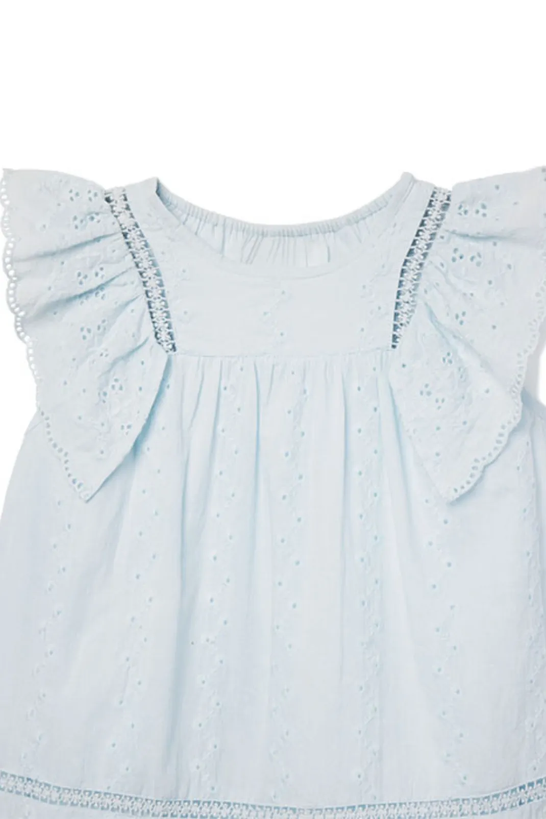 Margaret Dress in Icy Eyelet