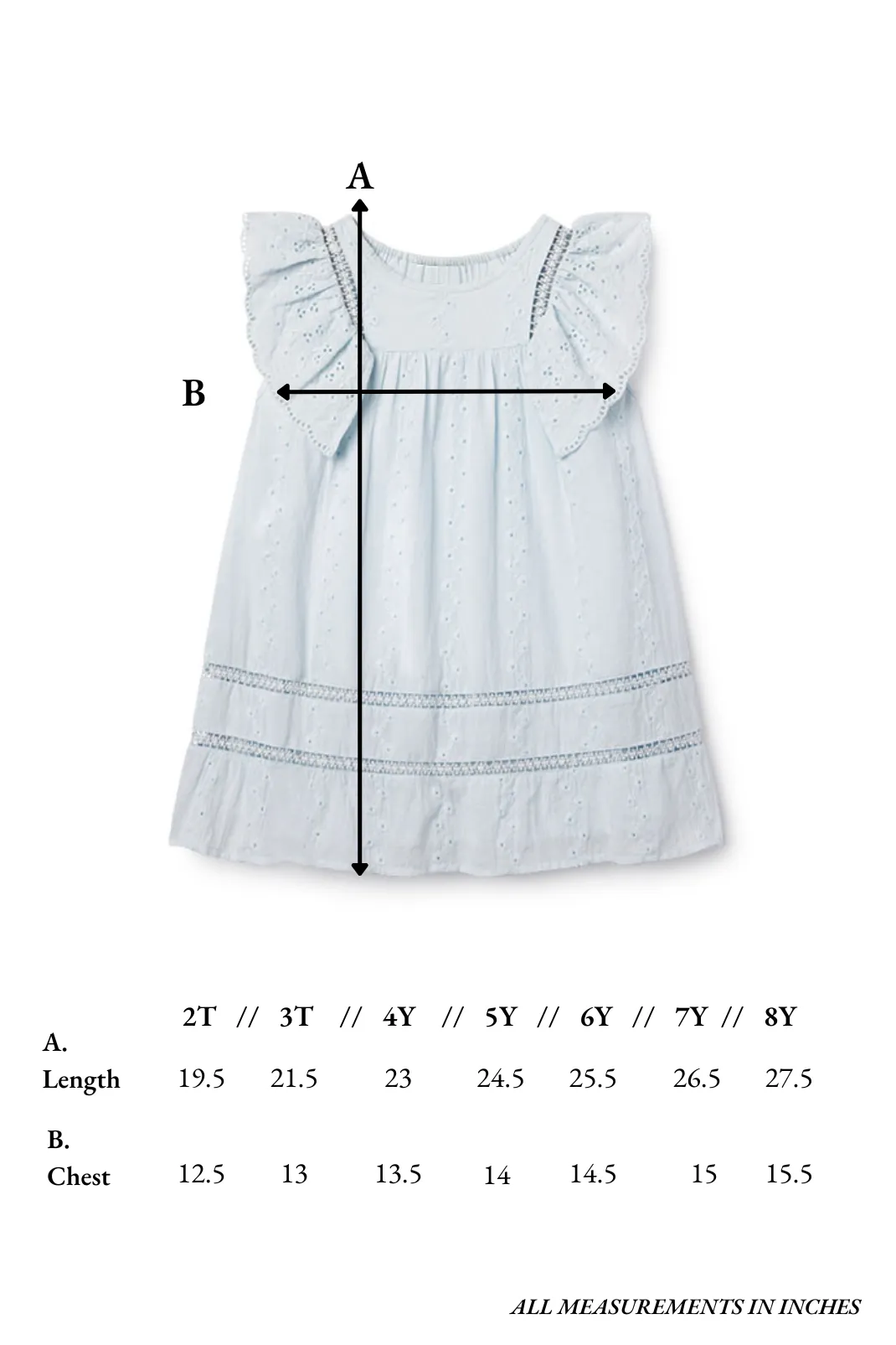 Margaret Dress in Icy Eyelet
