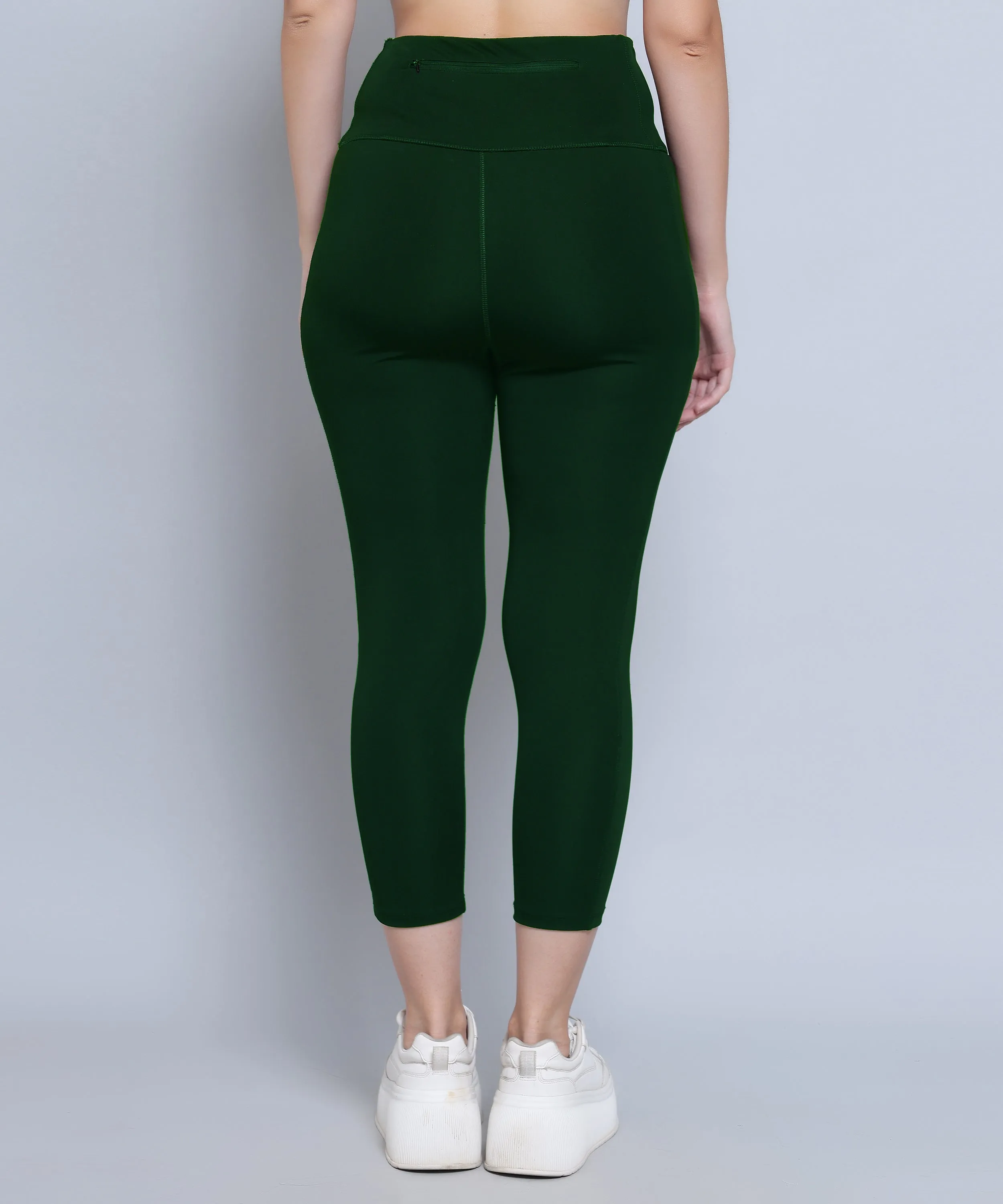 Megaska Dry Fit Active Gym Leggings with Pockets for Women, High Waisted Tummy Control Workout Yoga Track Pants (2 Pack Combo)_BottleGreen-Wine