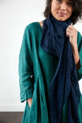 Montaigne Linen Scarf - Navy