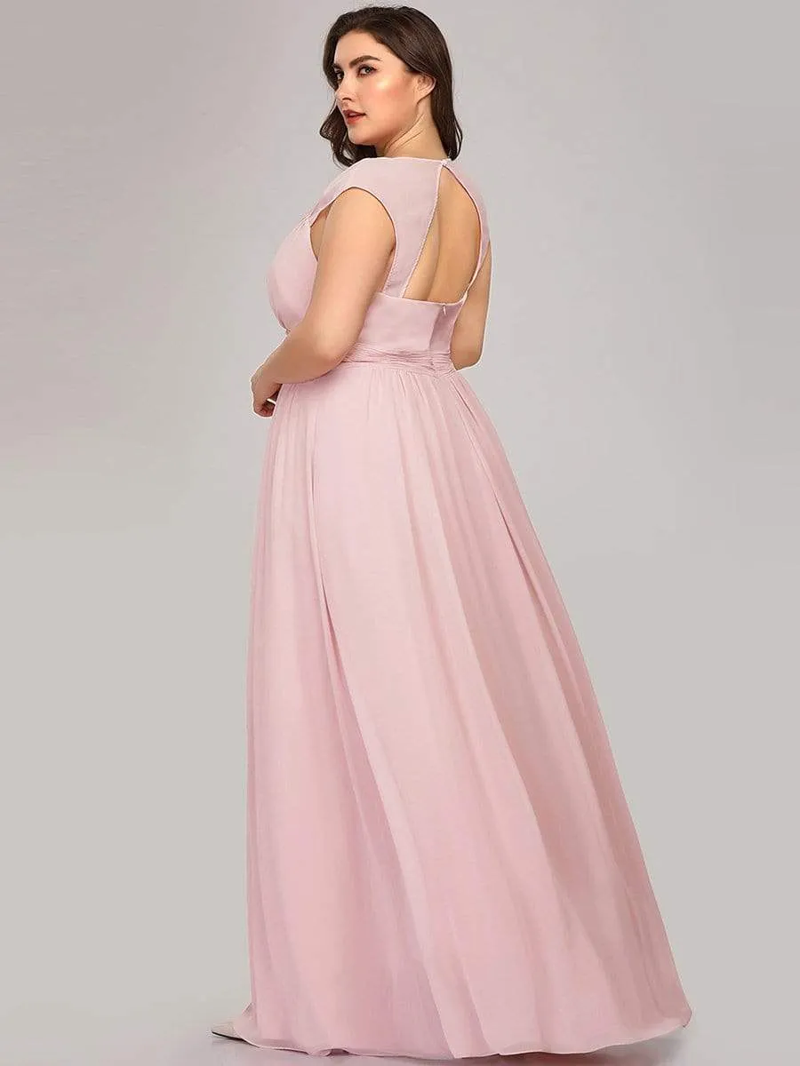Plus Size Sleeveless Grecian Style formal Evening Dress