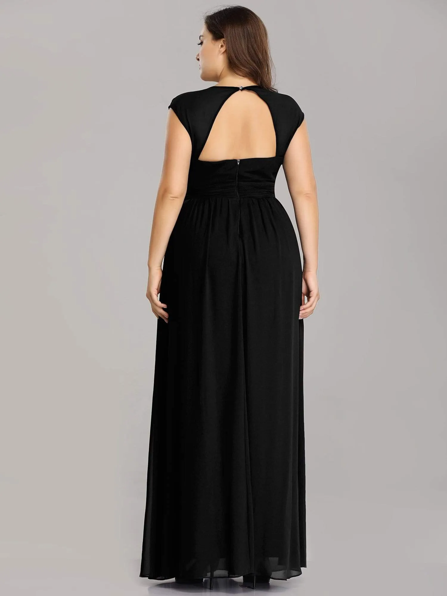 Plus Size Sleeveless Grecian Style formal Evening Dress