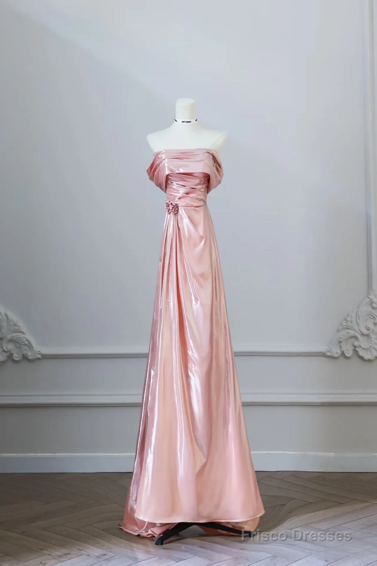 Pretty A Line Off The Shoulder Sequin Pink Long Prom Dresses Evening Gowns