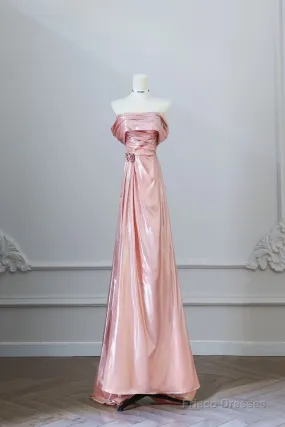 Pretty A Line Off The Shoulder Sequin Pink Long Prom Dresses Evening Gowns