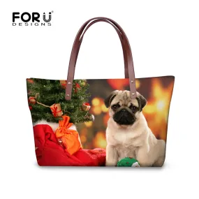 Shih Tzu Women Handbag, Shoulder Bag, Casual Tote for Ladies, Pugs, Female Totes
