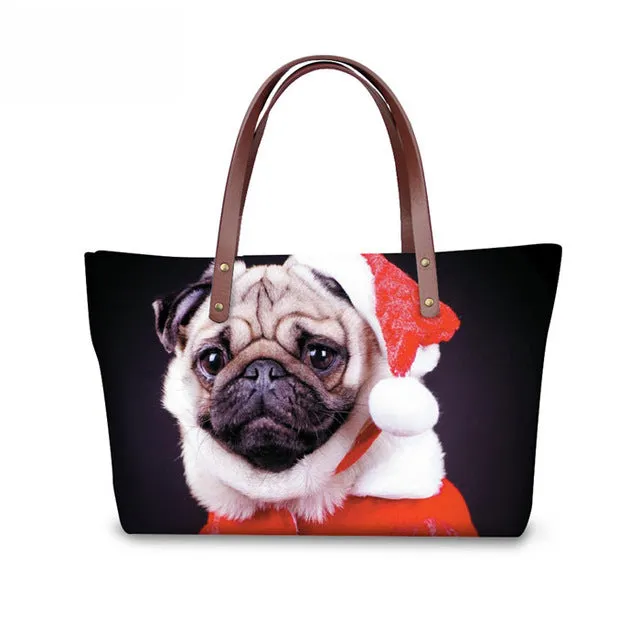 Shih Tzu Women Handbag, Shoulder Bag, Casual Tote for Ladies, Pugs, Female Totes