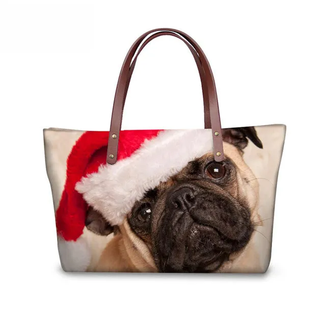 Shih Tzu Women Handbag, Shoulder Bag, Casual Tote for Ladies, Pugs, Female Totes