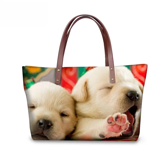 Shih Tzu Women Handbag, Shoulder Bag, Casual Tote for Ladies, Pugs, Female Totes
