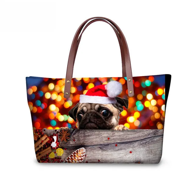 Shih Tzu Women Handbag, Shoulder Bag, Casual Tote for Ladies, Pugs, Female Totes