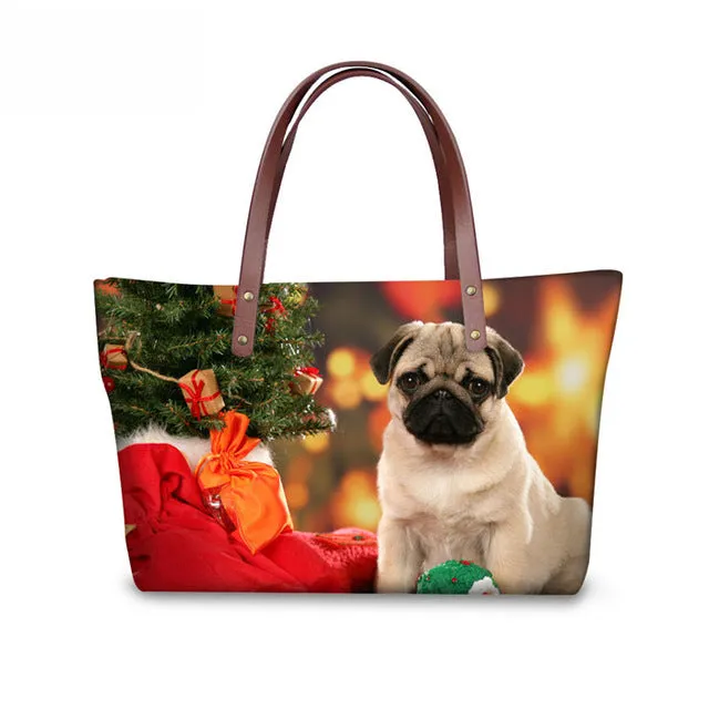 Shih Tzu Women Handbag, Shoulder Bag, Casual Tote for Ladies, Pugs, Female Totes