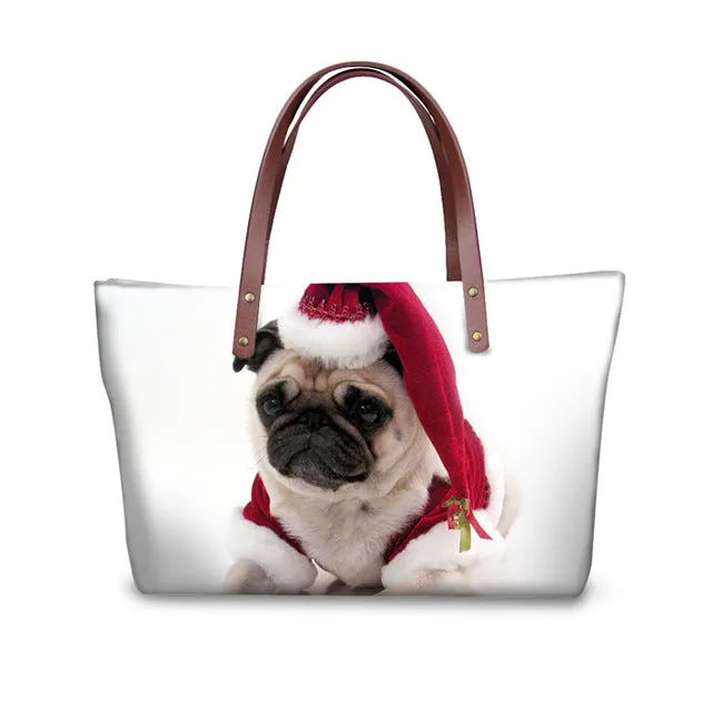 Shih Tzu Women Handbag, Shoulder Bag, Casual Tote for Ladies, Pugs, Female Totes